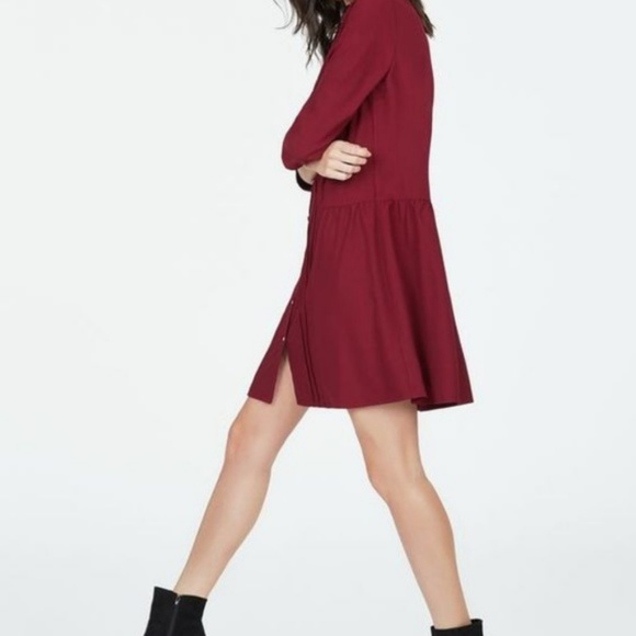JustFab Pintuck Peasant Dress NEW S - Picture 3 of 8